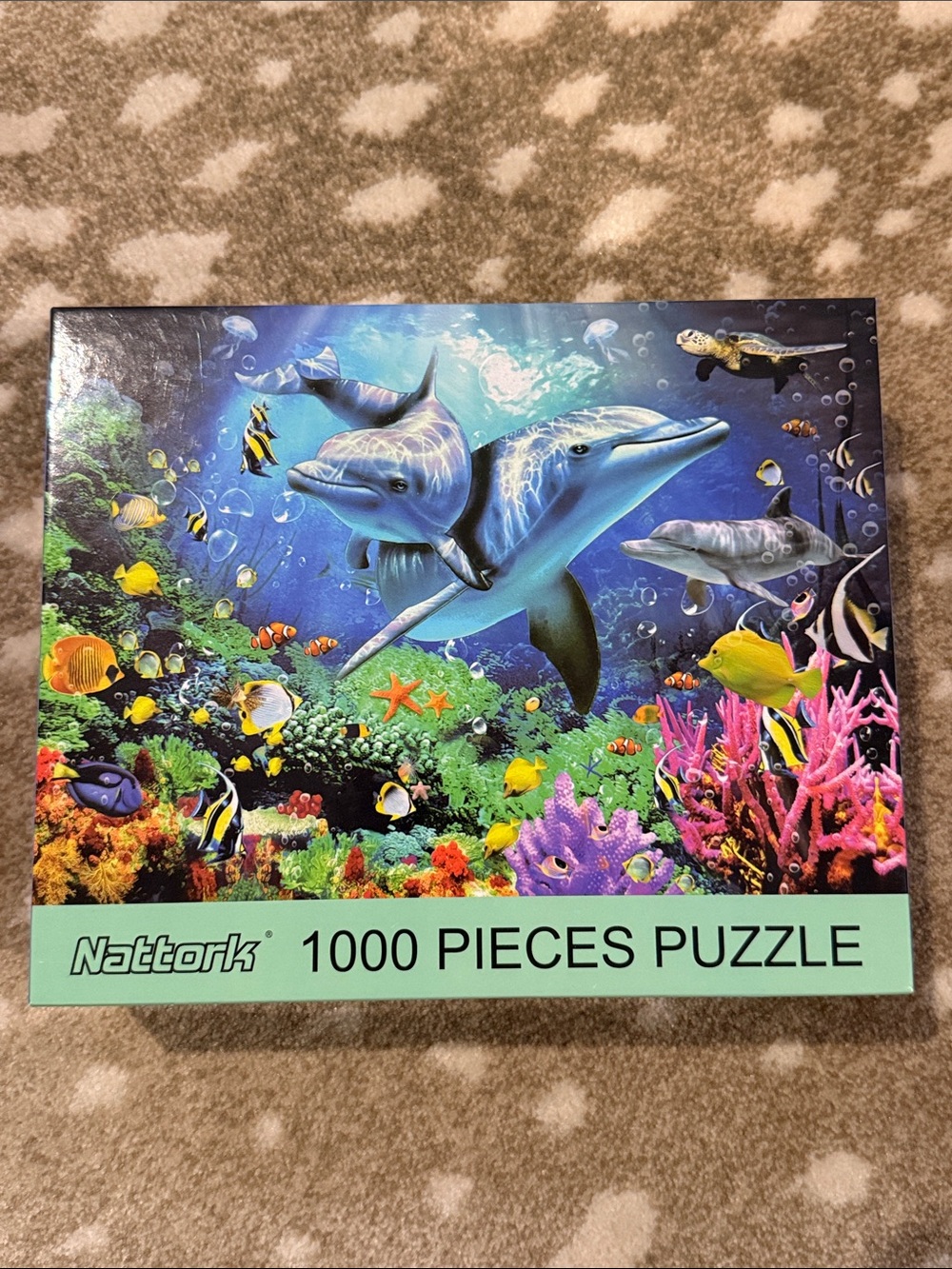 Blue Dolphins 1000-Piece Jigsaw Puzzle